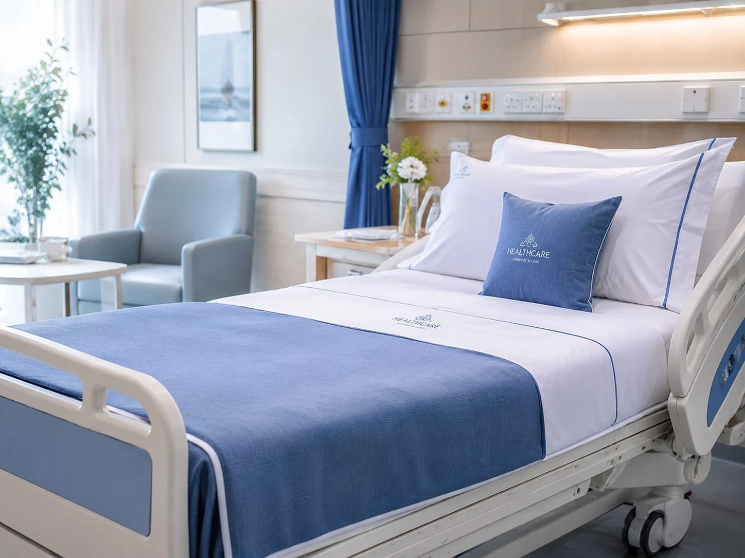 Clean healthcare and institutional bedding