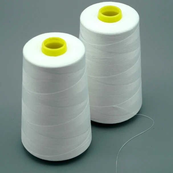 White yarn cones with both cone heads clearly visible